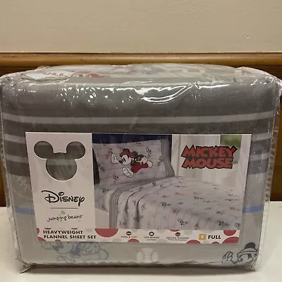 Disney Jumping Beans Mickey Mouse Full 4 Piece Full Sheet Set Flannel • $55