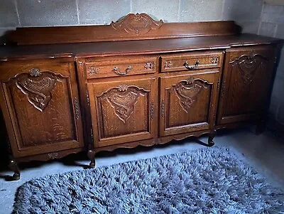 £450 • Buy Vintage Oak French  Louis XIV Chest Of Drawers / Sideboard / Cabinet 