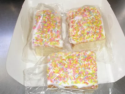  Home Made ICED SPRINKLE CAKES X 8 Individual Squares   Free Postage    • £11.99