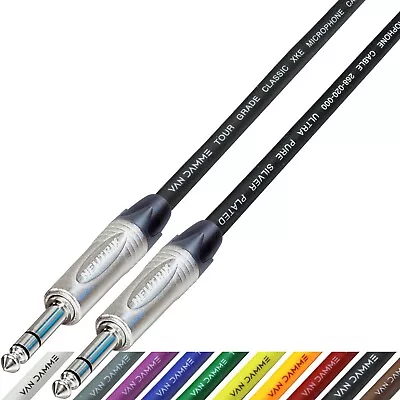 TRS To TRS 1/4 6.35mm Jack Cable Neutrik Van Damme Balanced Signal Screened Lead • £34.15