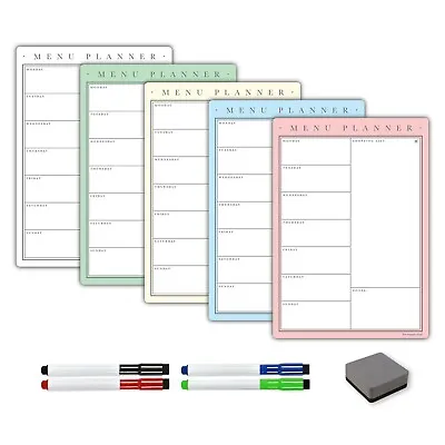 Magnetic Weekly Planner White Board For Fridge Dry Wipe Calendar And Memo Board • £9.95