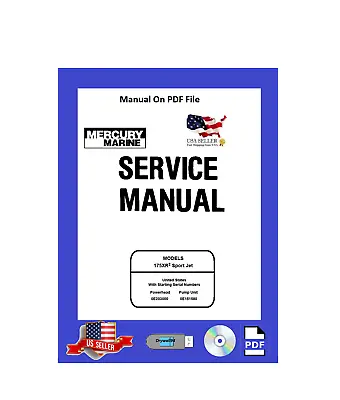 Mercury/Mariner Service Manual 175hp XR2 Sport Jet PDF • $14.95