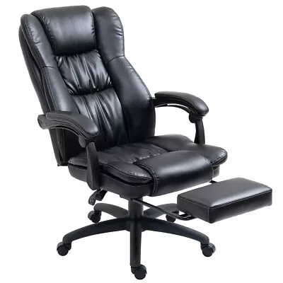 High Back Massage Office Executive Chair Faux Leather Swivel 6-Point Vibration • $169.51