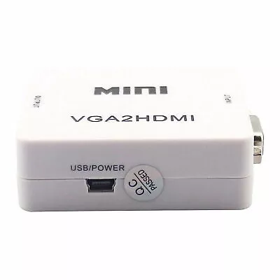 VGA To HDMI1080P Full HD Mini VGA To HDMI Audio Video Converter Adapter Box • $6.55