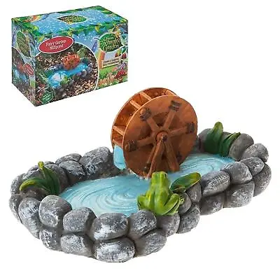 The Fairies Enchanted Garden Range - Fairy Pond With Watermill • £6.99