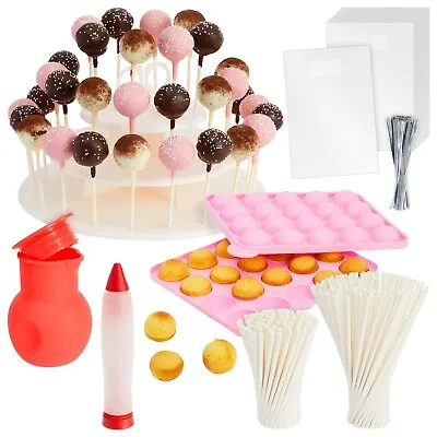 Cake Pop Maker Kit With Molds Decorating Tools And 3-Tiered Stand (404 Pcs) • $25.99