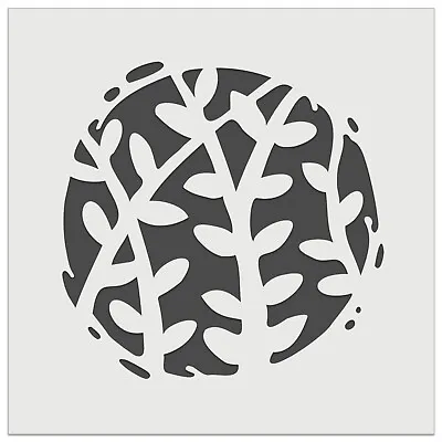 Circle Of Leaves Vines Weeds Plants Wall Cookie DIY Craft Reusable Stencil • $4.99