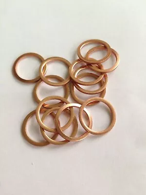 10pc M14 14mm X 18mm X 1.5mm Flat Copper Crush Washer Seal Oil Gasket Banjo Bolt • $5.99