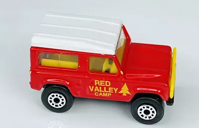 Matchbox 1976 Land Rover 90 Ninety  Red Valley Camp  1:62 Scale Diecast • $15