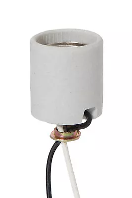 B&P Lamp® Keyless Unglazed Porcelain Medium Base Socket With 18 Inch Long Wire • $9.41