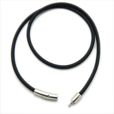 £6.59 • Buy  Black  Leather Cord  Chain Necklace Stainless Steel Clasp