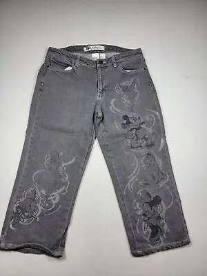 $26.50 • Buy Disney Store Mickey Size 14 Women's Denim Capri Jeans Black