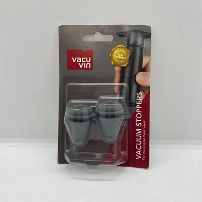 $9.99 • Buy Vacu Vin Wine Saver Extra Corks 2 Pack Vacuum Pump Stoppers Original (Sealed)