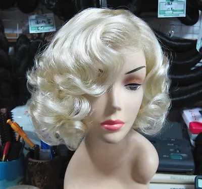 Halloween Women Marilyn Monroe Golden Wig Forever Marilyn Monroe Wig Costumes • $32.99