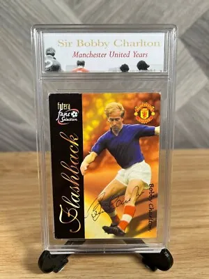 Bobby Charlton Manchester United Hand Signed Futera Flashback Football Card NM/M • £89.95