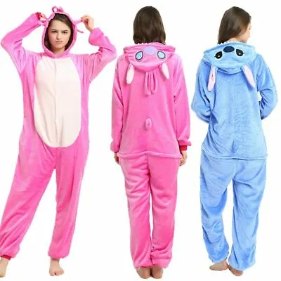 Party Cosplay Women Stitch Angel Lilo Kigurumi Pajamas Animal Onesie9a Costume- • £7.79