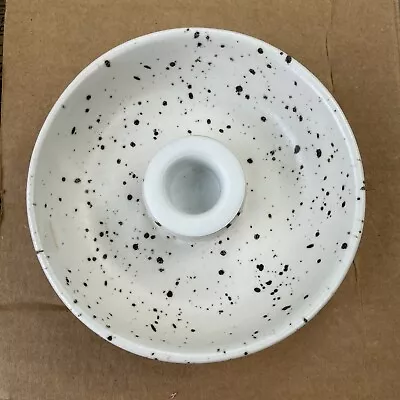 Threshold Quality & Design Speckle Taper Candle Holder Dish NEW IN BOX -5” Round • $8.49