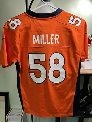 Ike On Field NFL Denver Broncos #58 Von Miller Youths Jersey Size-L Orange • $29