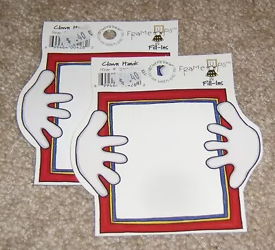 My Mind's Eye Themed Diecut Lot Of Two...Frame Ups Fill Ins Circus Clown Hands • $1.79