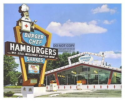 Burger Chef Vintage Burger Joint Shakes Restraunt 8x10 Photo • $8.49