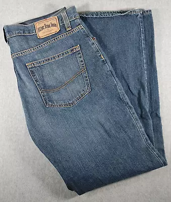 Hilfiger Brand Denim Jeans Mens 36 X 34 Freedom Relaxed Straight Med. Wash Logo • $19