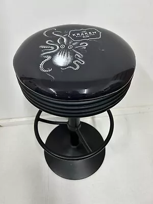 Kraken Spiced Rum Premium Bar Stool Black Adjustable Height • $174.99