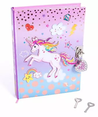 Girls Lockable Diary Unicorn Diary With Lock Journal Notebook NEW • $24.95