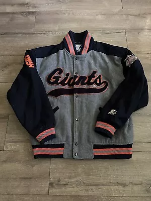 Starter Vintage San Francisco Giants NFL Wool Bomber Varsity Jacket Size XL • $200