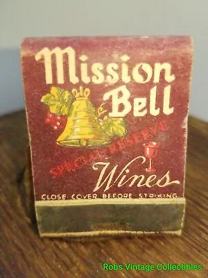 Matchbook Mission Bell Wines Madera CA Vintage Beverage Advertising  • $14