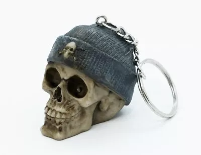 £2.50 • Buy Skull With Beanie Hat Keyring