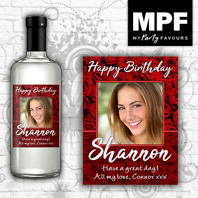 £3 • Buy Personalised Birthday Photo Wine Gin Vodka Bottle Label - 18th 21st 30th 40th