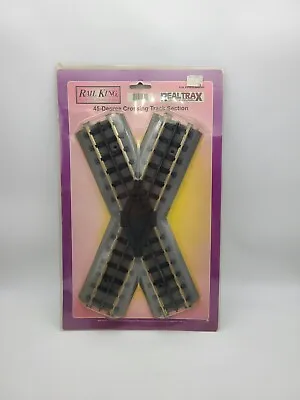 MTH REALTRAX 45 DEGREE CROSSING TRACK SECTION O GAUGE Train 3 Rail 40-1007 NEW • $27.99