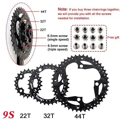 104/64BCD Chainring 3*9speed 3*10speed Bicycle Chainwheel 22T 24T 32T 42T 44T • $26.77