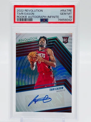$200 • Buy 2022 Revolution Tari Eason Infinite Rookie Autograph SP /25 Rockets PSA 10 Pop 1