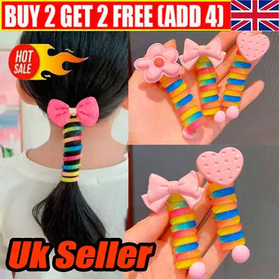 £4.38 • Buy Colorful Telephone Wire Hair Bands For Kids 2023 HOT