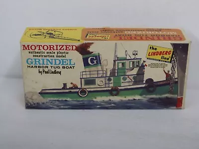 Lindberg Line 1964 Grindel Motorized Tug Boat Model Kit NO 770:50 OPEN BOX • $45