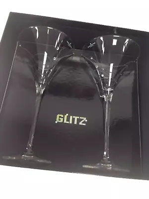 Dartington Crystal Pair Of Glitz Glasses Boxed Martini/ Dessert Glasses  • £9.99