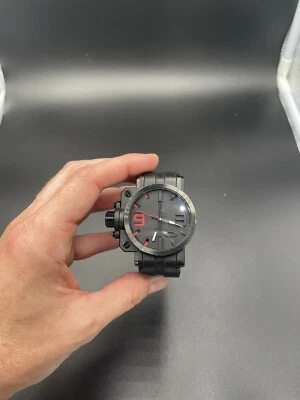 $550 • Buy Oakley Gearbox Stealth Black W/ Black Dial W/ Red Accents Watch