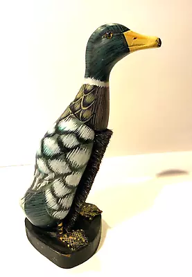 Vintage Novelty Wooden Painted Mallard Wood Duck Lint / Shoe Boot Brush FreePost • £5.99