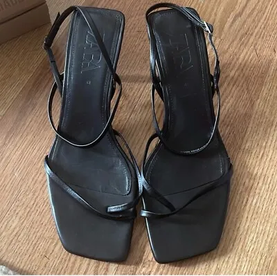 Zara Strappy Sandals 8 • $45