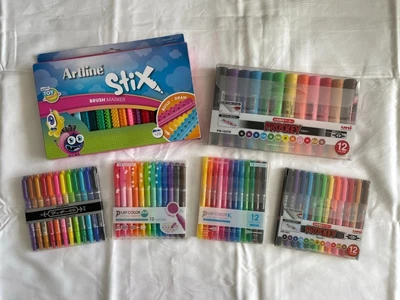 $70 • Buy Bulk Lot Artline Uni-ball Prockey Zebra Tombow Pens Markers Sets - Brand New
