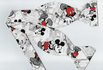 Mickey Mouse Bow Tie / Mickey Mouse On White / Vintage Mickey / Self-tie Bow Tie • $14.99