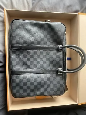 LOUIS VUITTON Porte-Documents Voyage PM Business Bag N41478 Damier Graphite LV • £400