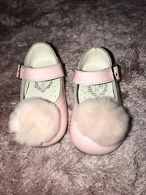 Pink Patent Leather And Pompom Couche Tot Shoes • £12