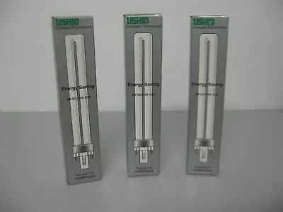 USHIO 9w CF9S/827 G23 Compact Fluorescent Light Bulb Lot Of 3 • $12.71