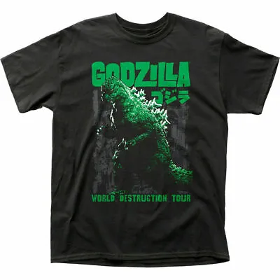 Godzilla World Destruction Tour T Shirt Mens Licensed Pop Culture Movie Black • $16.24