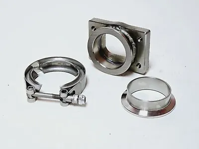 Stainless T25 T28 Turbo Inlet Flange To 2.50  V-band Turbocharger Adapter GT28 • $129.95