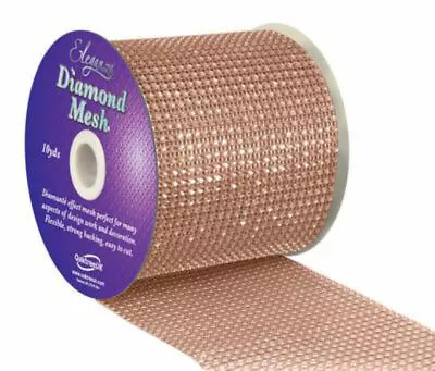 £1.30 • Buy Rose Gold Diamante Rhinestone Effect Band Ribbon Cake Trim Wedding, Sewing 