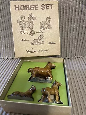 Wade Of England. Horses Set No.1. Set Of 3 Porcelain Horses. See Description • £12