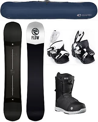 FLOW Gap 156 Cm Mens Snowboard Package+Flow Bindings+BOA Boot+BAG NEW • $549.95